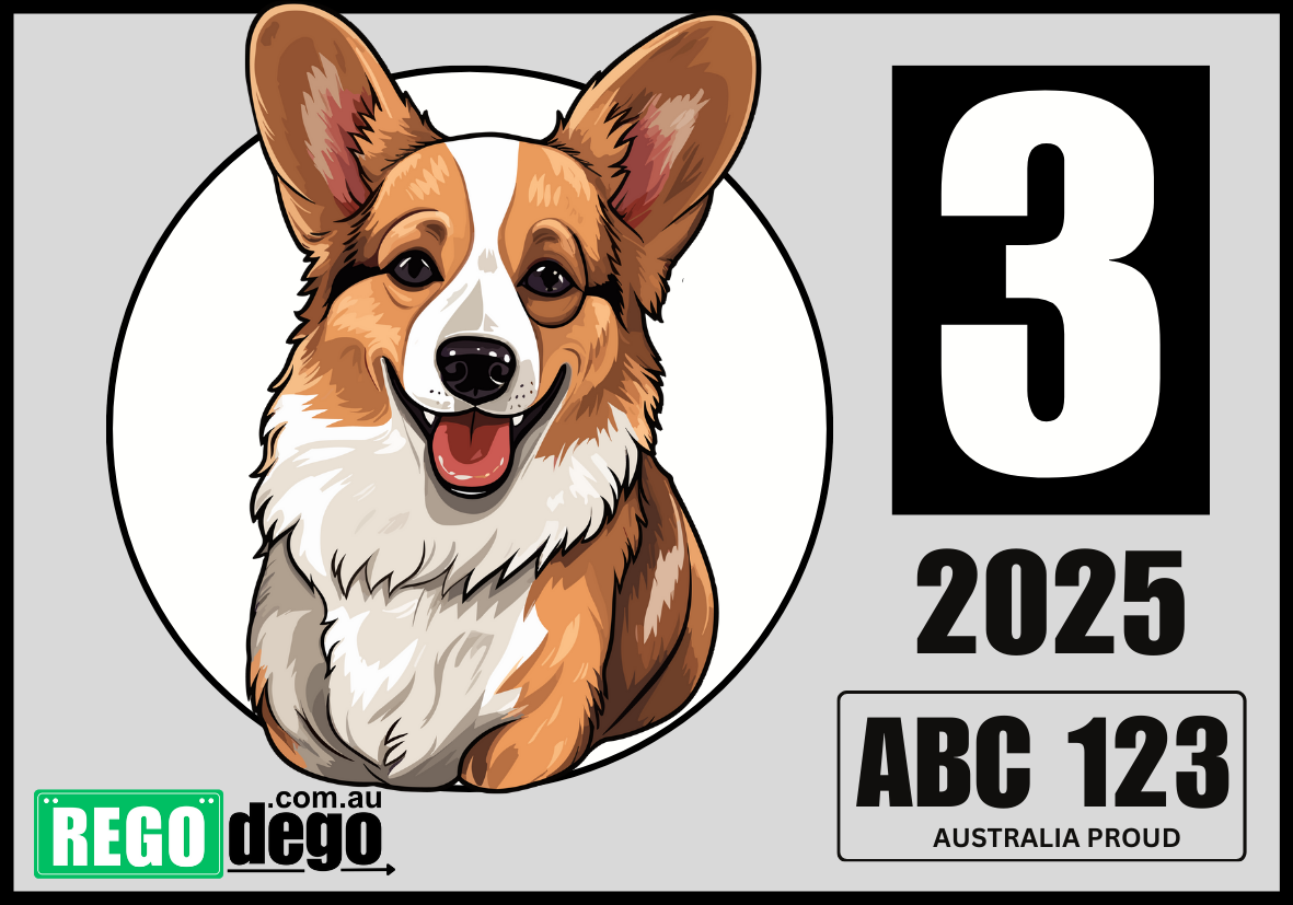 Corgi DOG - REGO Reminder Sticker