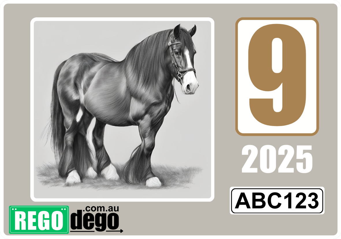 Horse - REGO Reminder Sticker