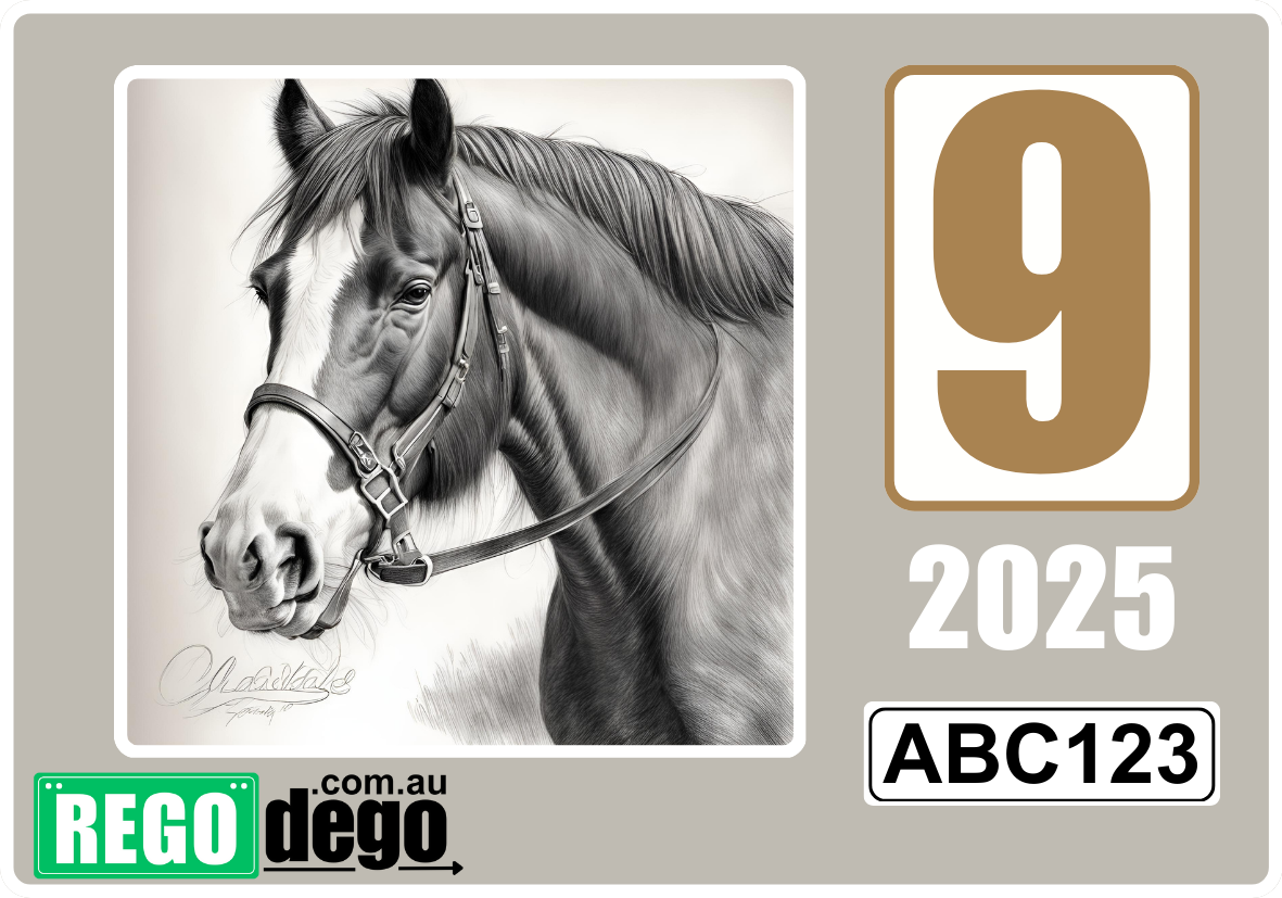 Horse with reigns- REGO Reminder Sticker