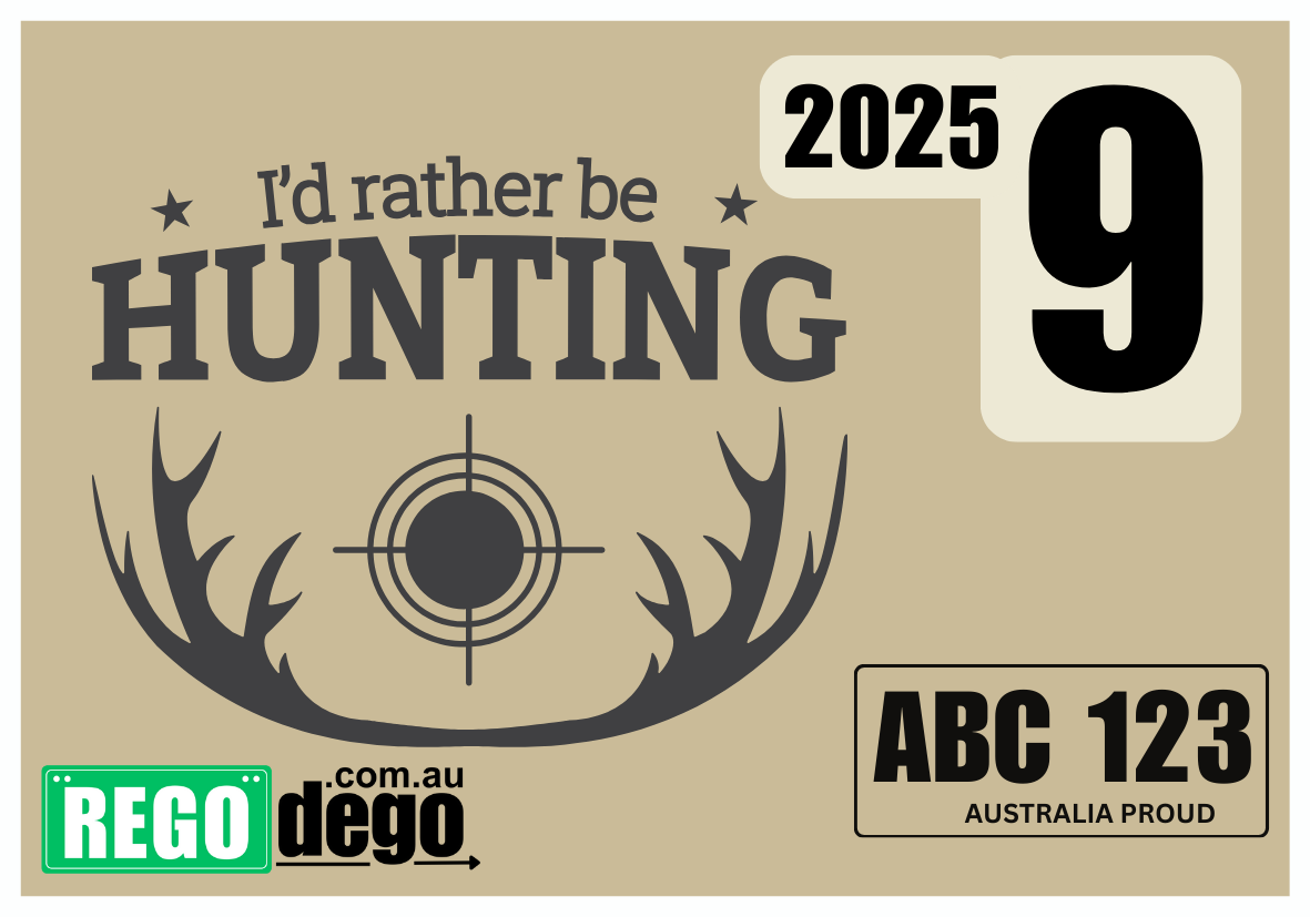 Hunting - REGO Reminder Sticker