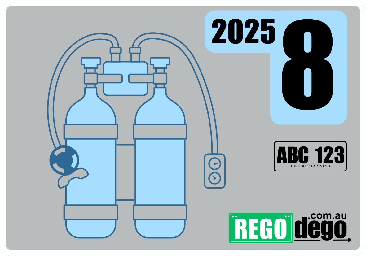 Scuba diving - REGO Reminder Sticker
