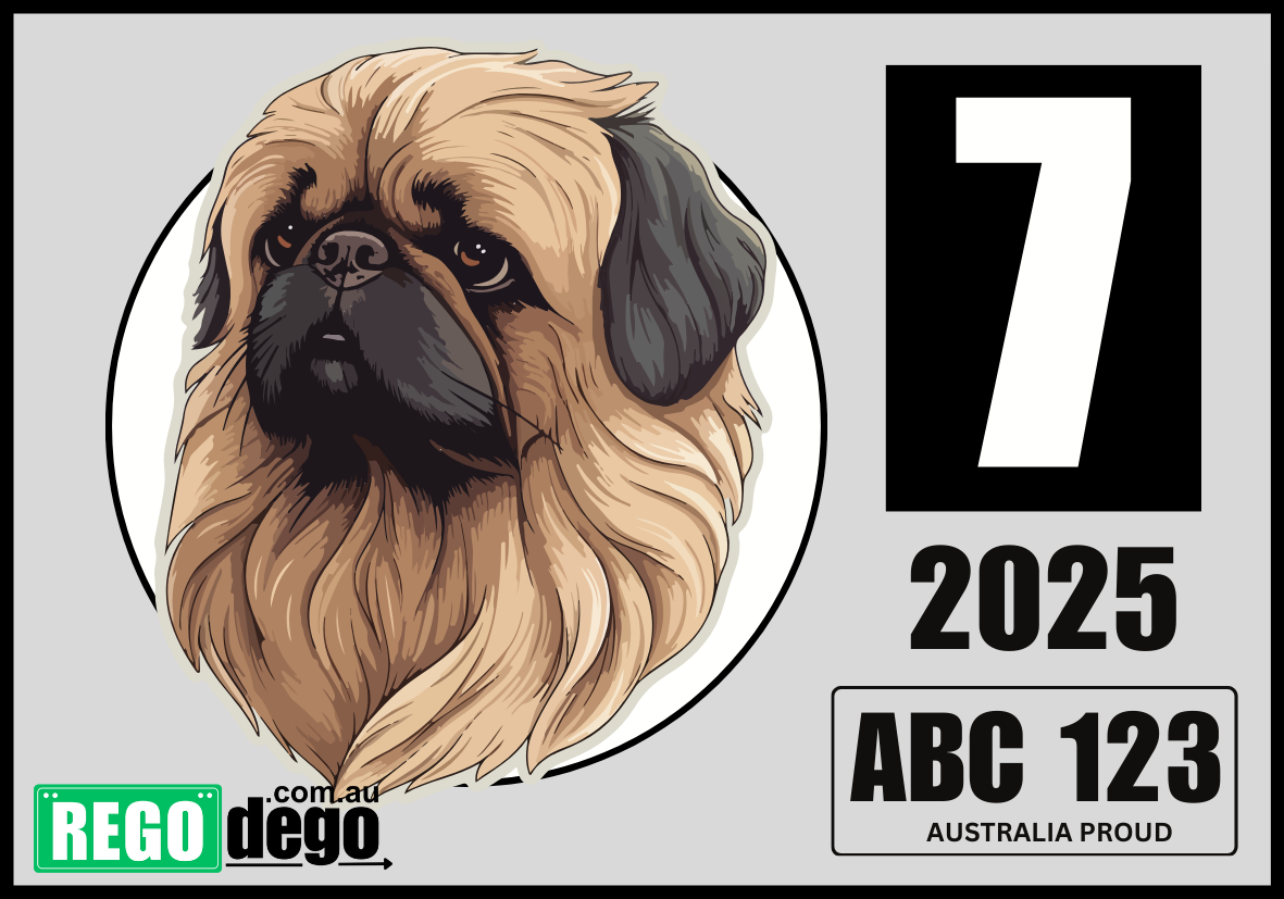 Pekinese DOG - REGO Reminder Sticker