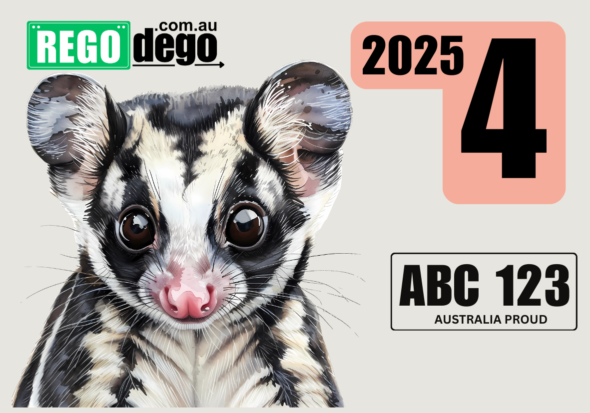 Sugar glider forward facing - REGO Reminder Sticker