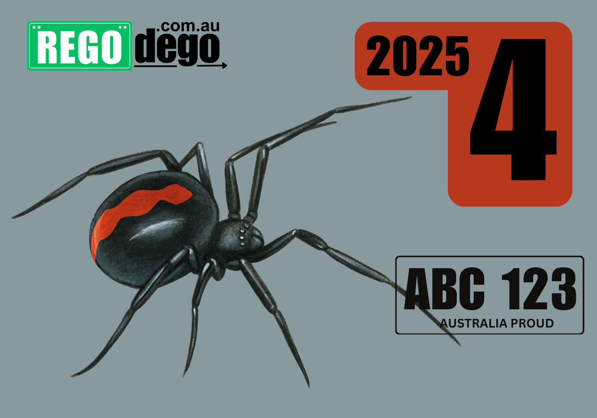 Redback spider - REGO Reminder Sticker