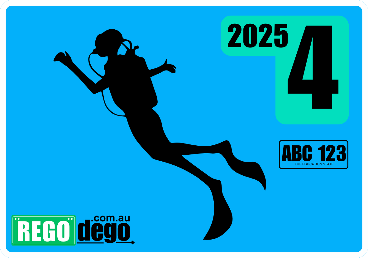 Scuba diving - REGO Reminder Sticker