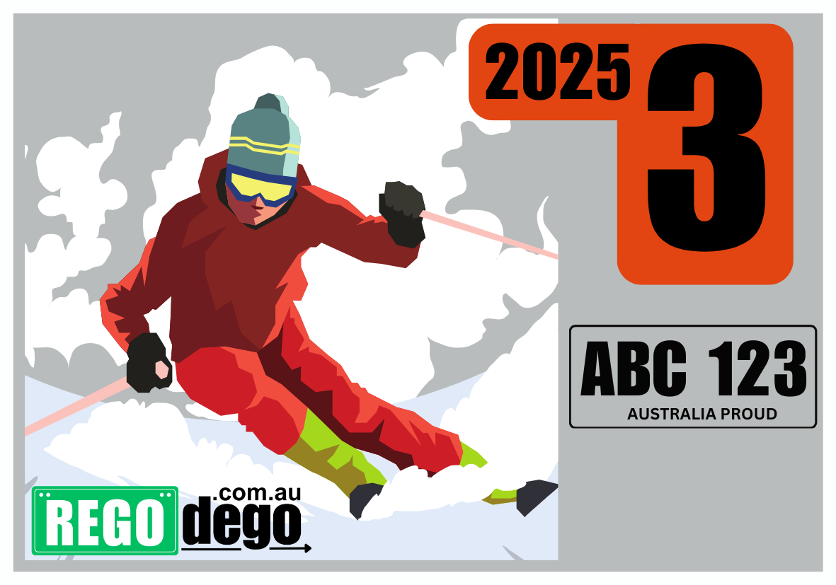 Skiing - REGO Reminder Sticker