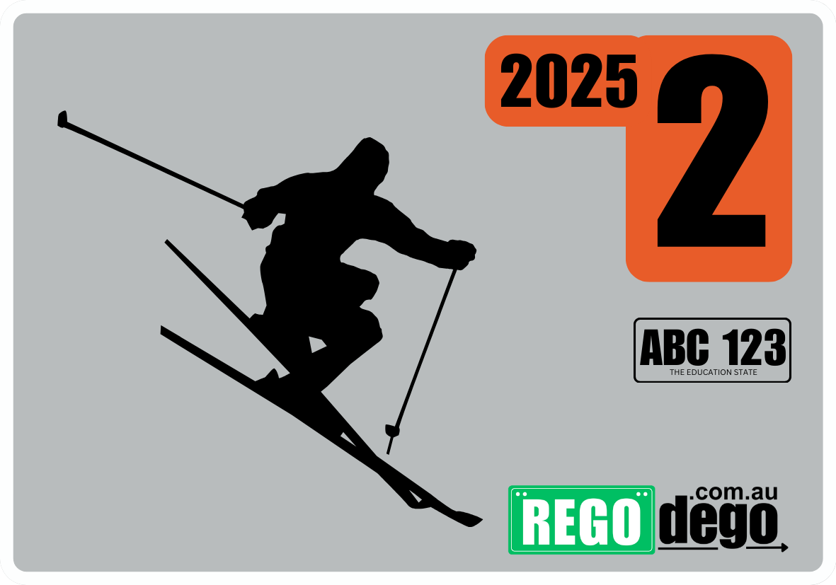 Skiing - REGO Reminder Sticker