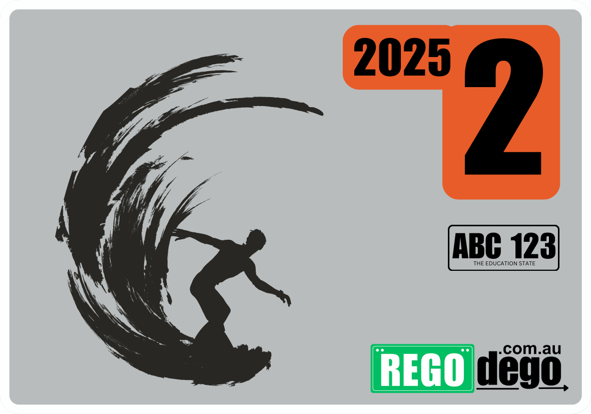 Surfing barrel - REGO Reminder Sticker