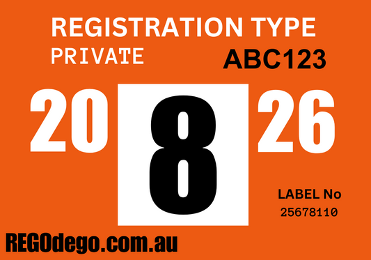 Classic orange - REGO Reminder Sticker