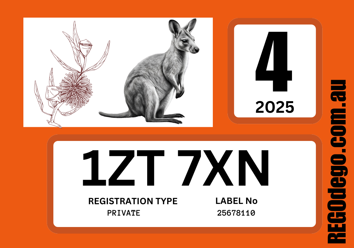 Classic Wallaby peach - REGO Reminder Sticker