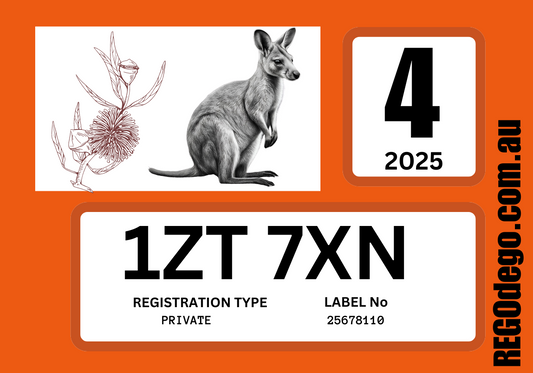 Classic Wallaby peach - REGO Reminder Sticker