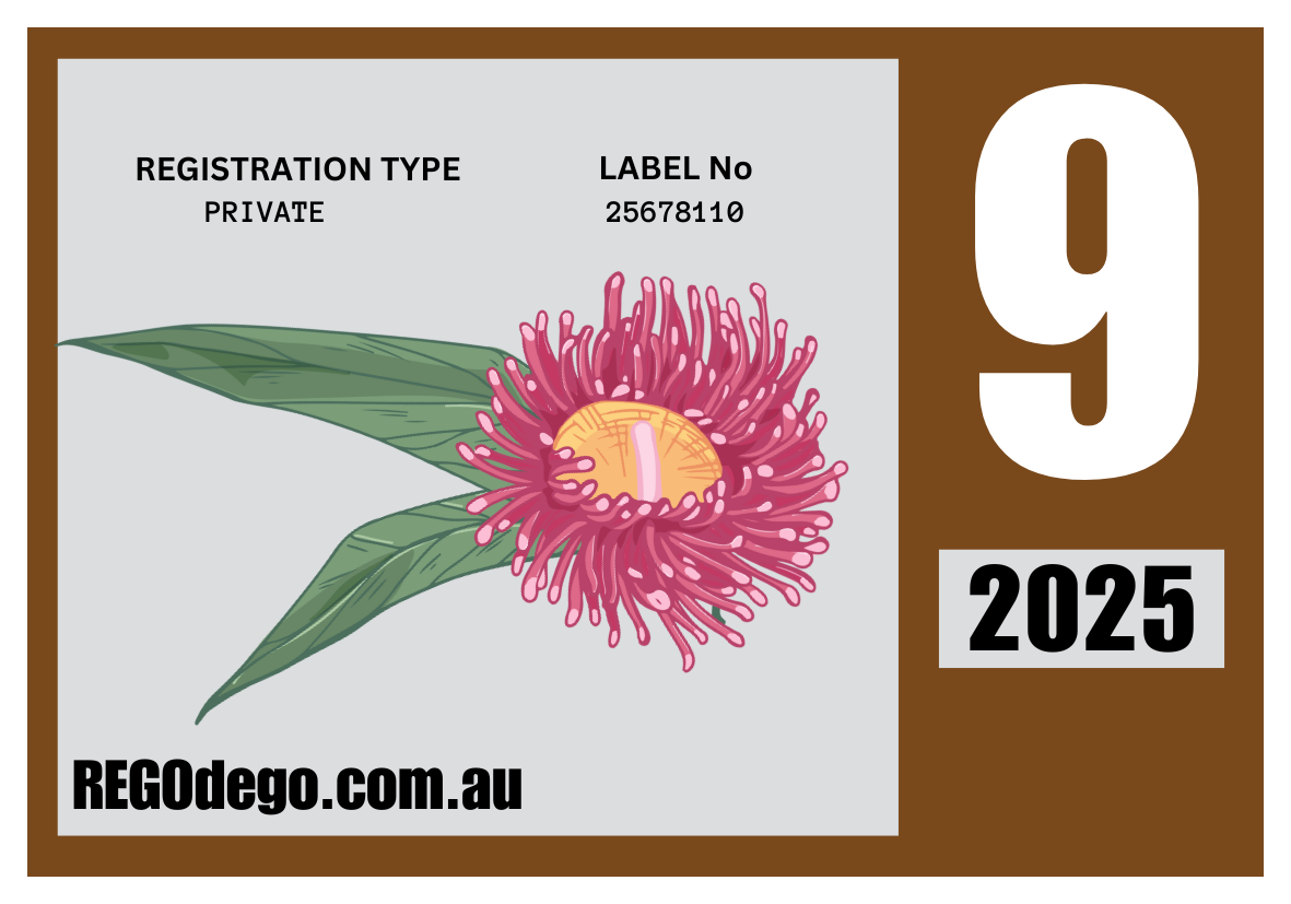 Classic Eucalyptus flower -  REGO Reminder Sticker