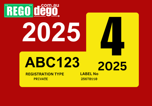 Classic red - REGO Reminder Sticker