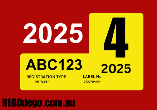 Classic red - REGO Reminder Sticker