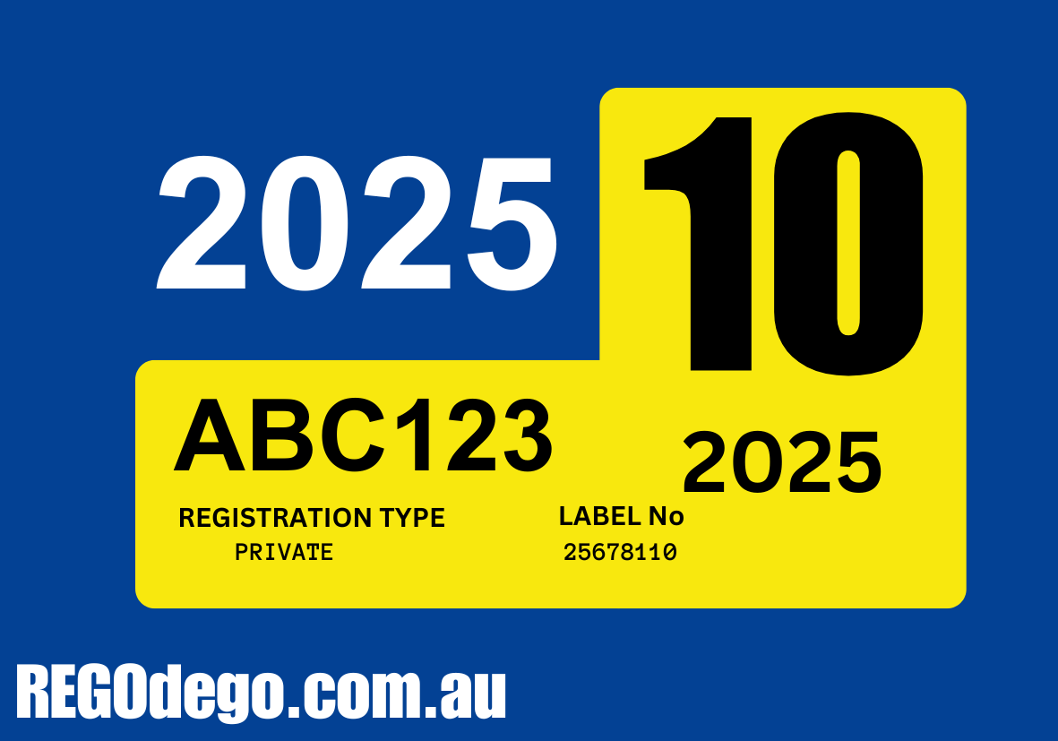 Classic blue - REGO Reminder Sticker