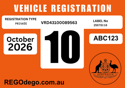 Classic orange - REGO Reminder Sticker