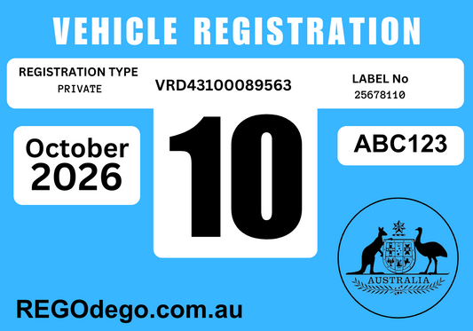 Classic blue - REGO Reminder Sticker