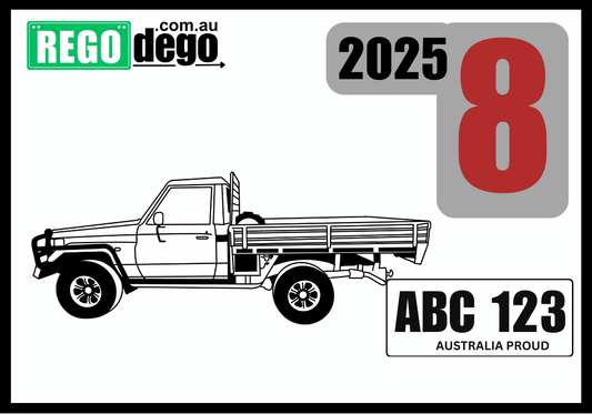 Single cab 75 Series - REGO Reminder Sticker