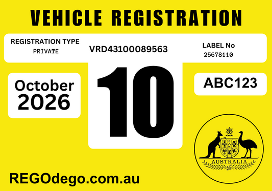 Classic yellow - REGO Reminder Sticker