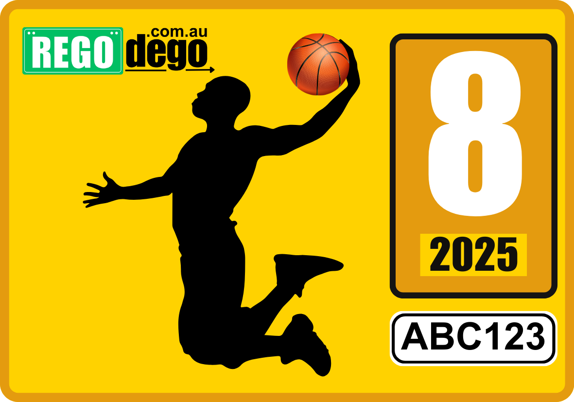 Basketball - REGO Reminder Sticker