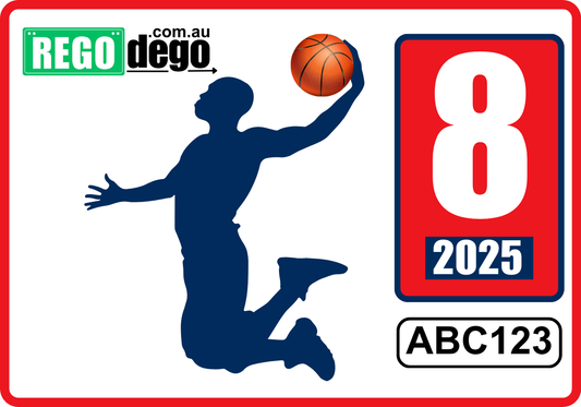 Basketball - REGO Reminder Sticker