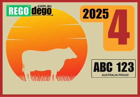 Cattle silhouette - REGO Reminder Sticker