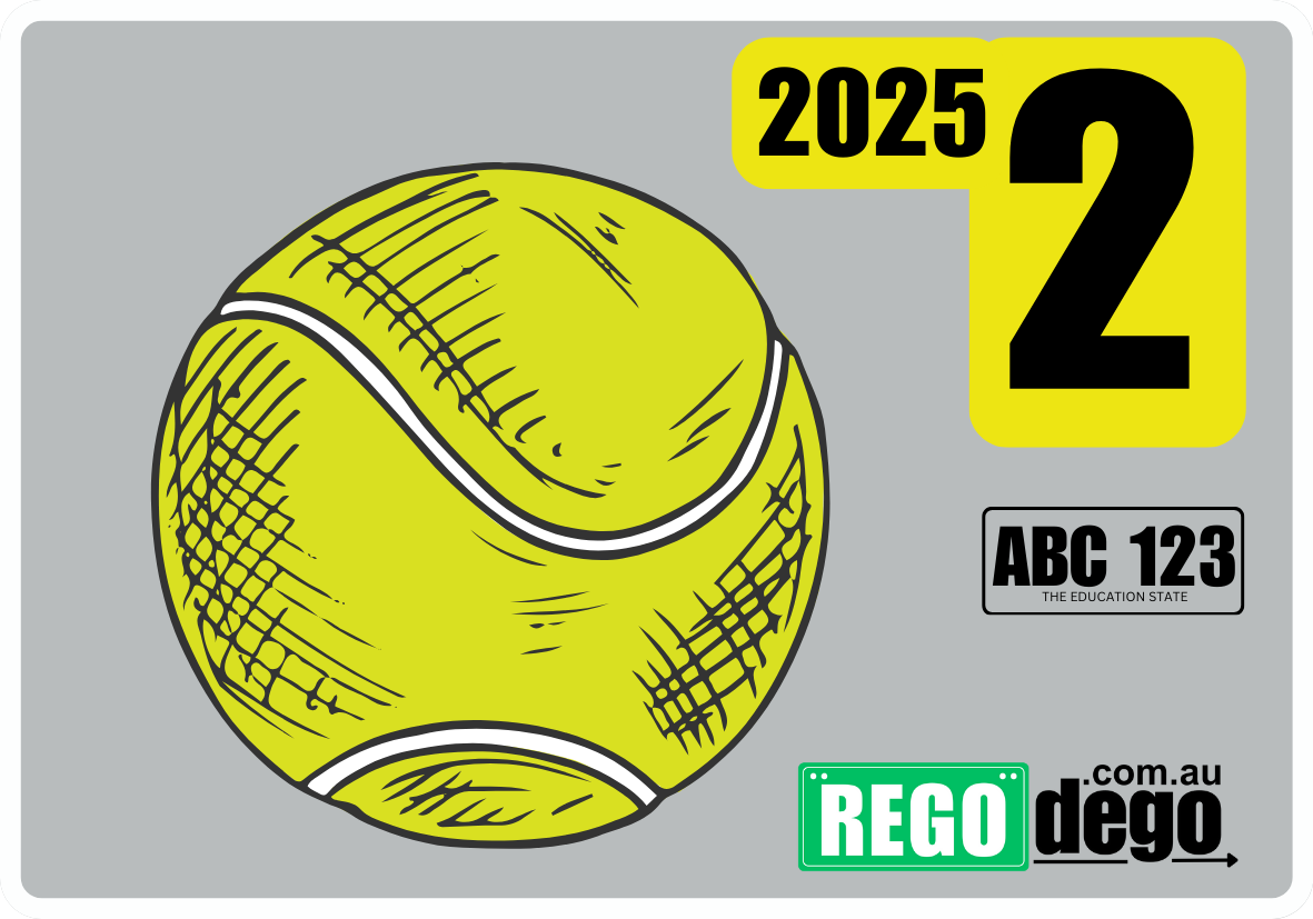 Tennis ball - REGO Reminder Sticker