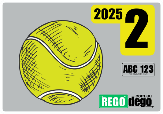 Tennis ball - REGO Reminder Sticker