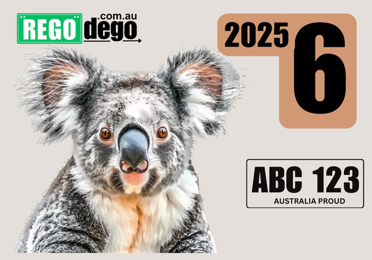 Koala forward facing - REGO Reminder Sticker
