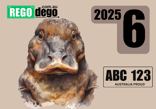 Platypus forward facing - REGO Reminder Sticker