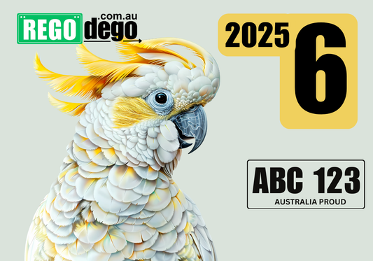 Sulfur crested cockatoo- REGO Reminder Sticker