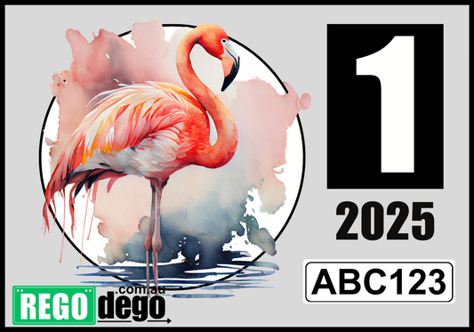 Flamingo - REGO Reminder Sticker