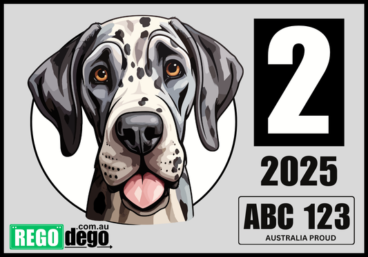 Great Dane - REGO Reminder Sticker