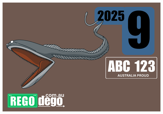Gulper eel - REGO Reminder Sticker
