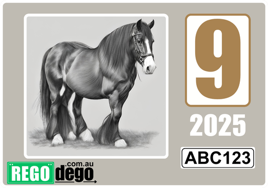 Horse - REGO Reminder Sticker