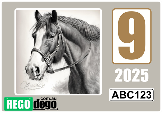 Horse with reigns- REGO Reminder Sticker