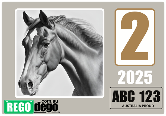 Horse no reigns - REGO Reminder Sticker