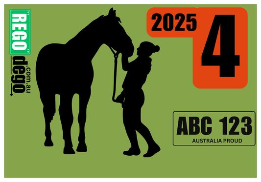 Horse and rider - REGO Reminder Sticker