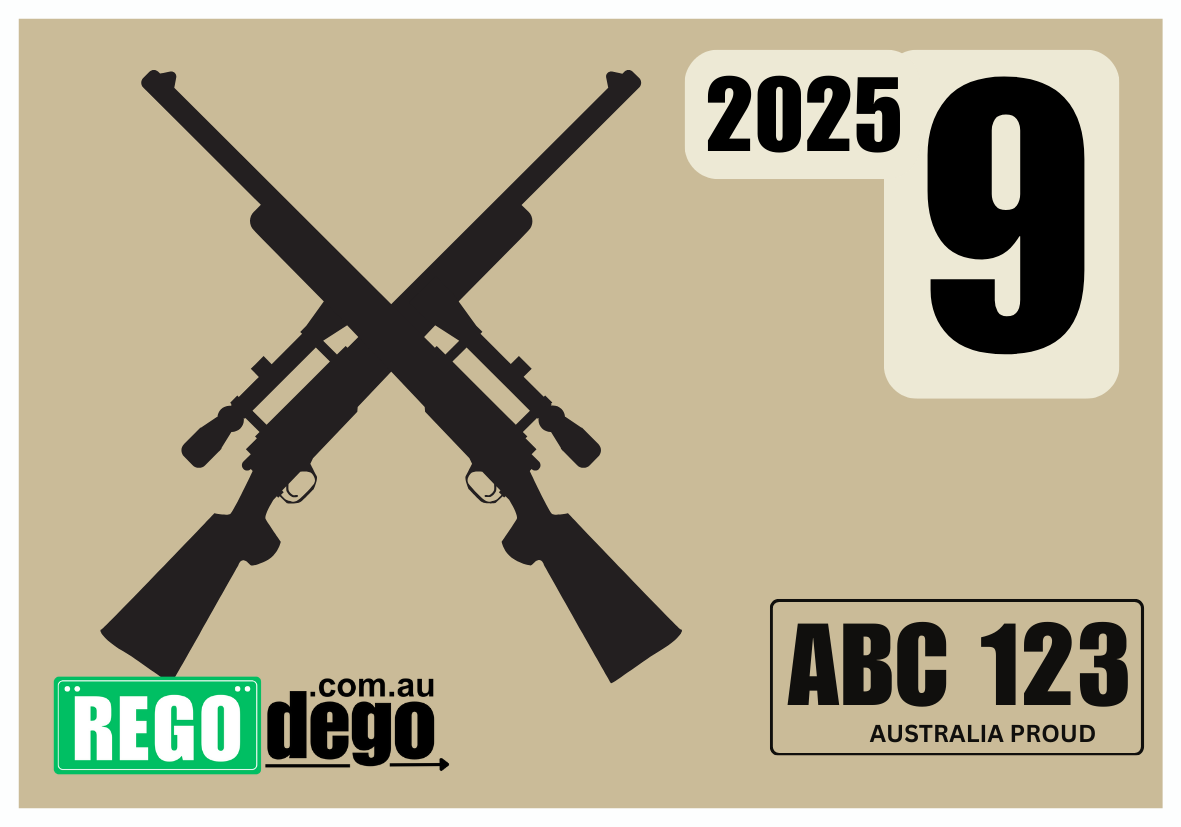 Hunting - REGO Reminder Sticker