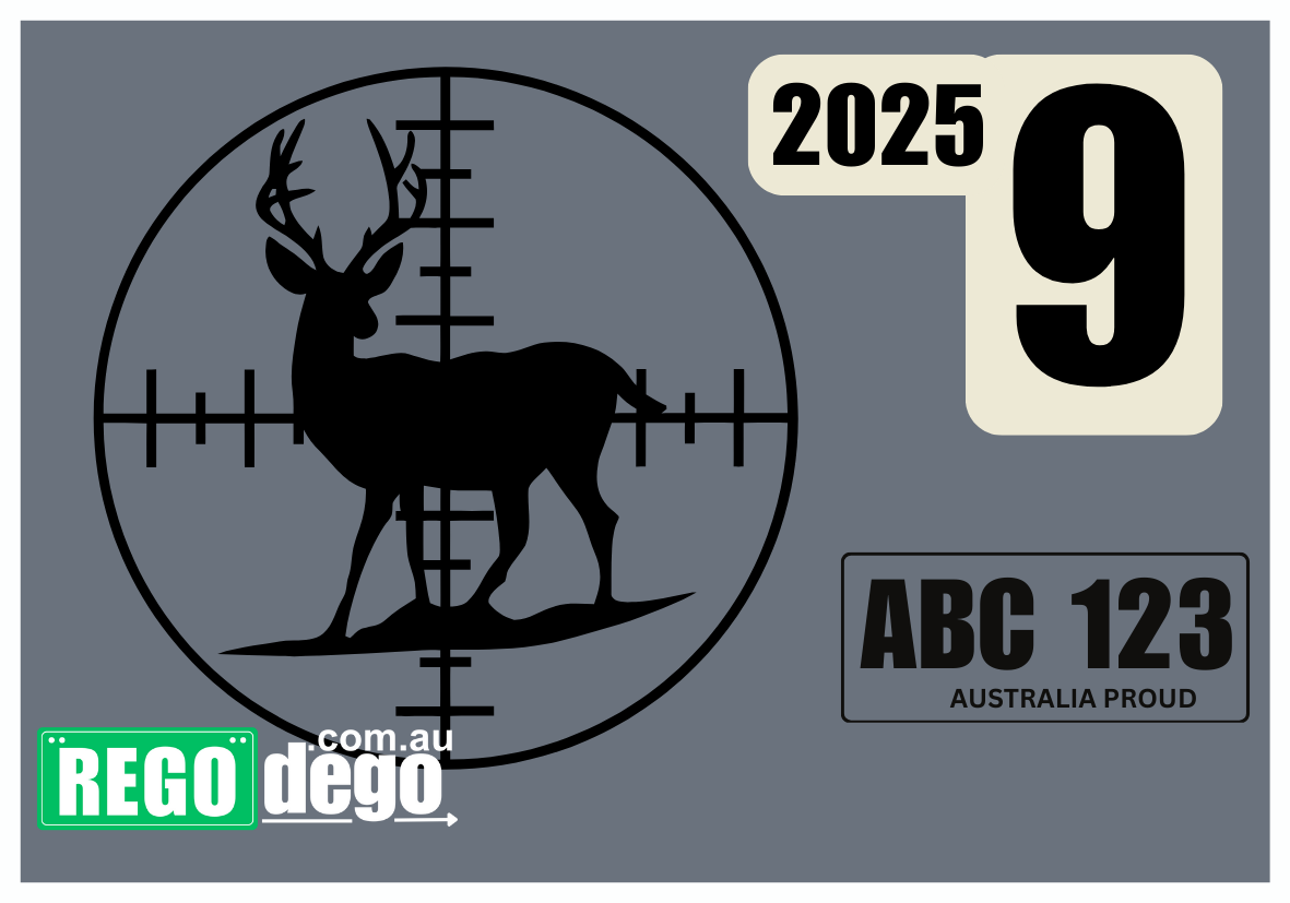 Hunting - REGO Reminder Sticker