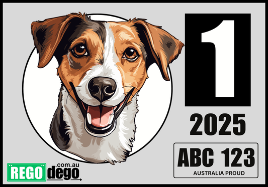JACK RUSSELL DOG - REGO Reminder Sticker