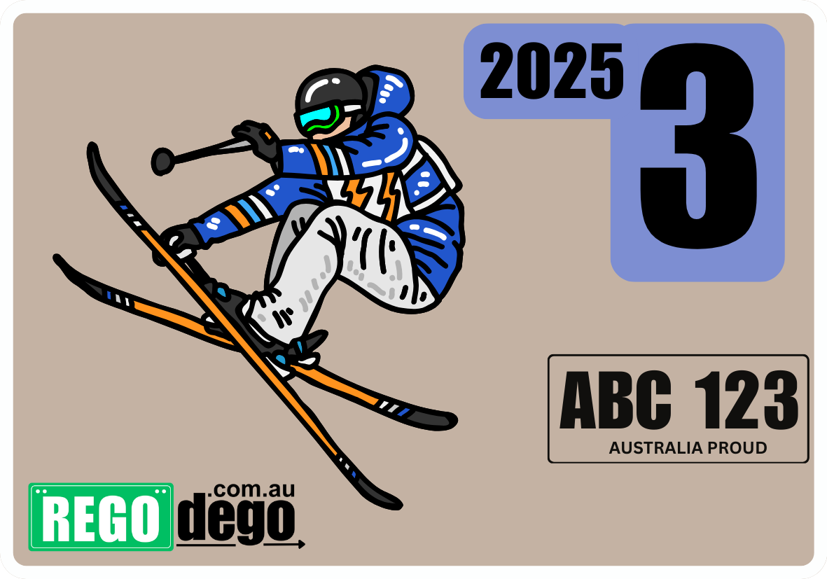 Skiing - REGO Reminder Sticker