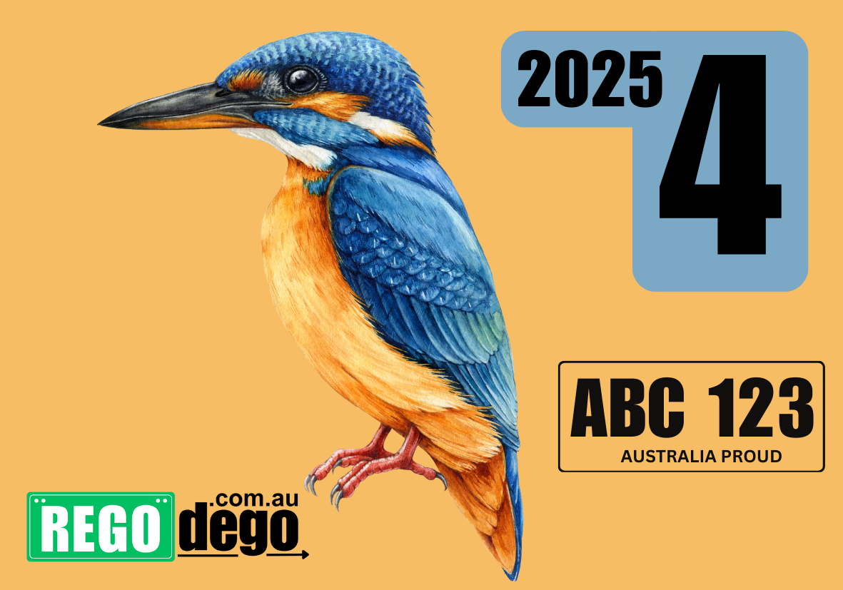 Kingfisher - REGO Reminder Sticker