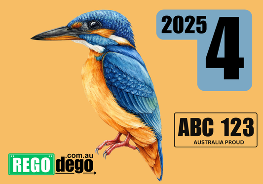 Kingfisher - REGO Reminder Sticker
