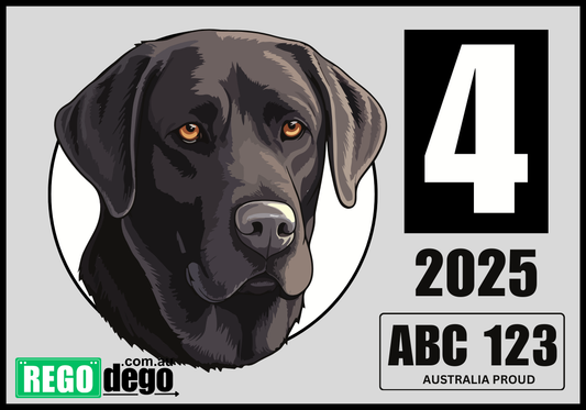 Labrador DOG - REGO Reminder Sticker