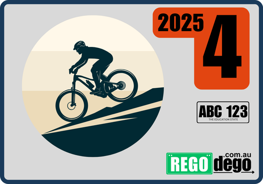 Mountain biking - REGO Reminder Sticker
