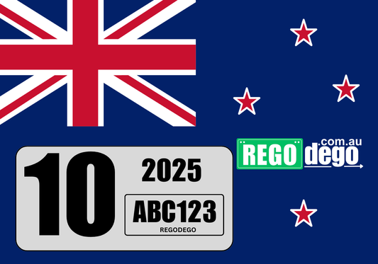 New Zealand flag - REGO Reminder Sticker