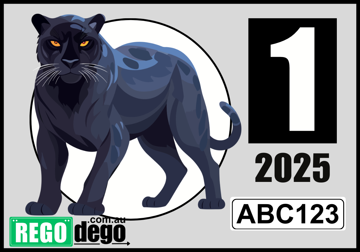Panther - REGO Reminder Sticker