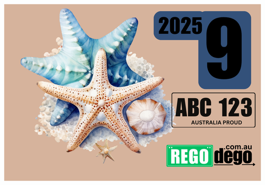 Starfish  - REGO Reminder Sticker