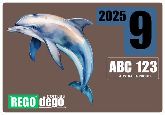 Dolphin  - REGO Reminder Sticker